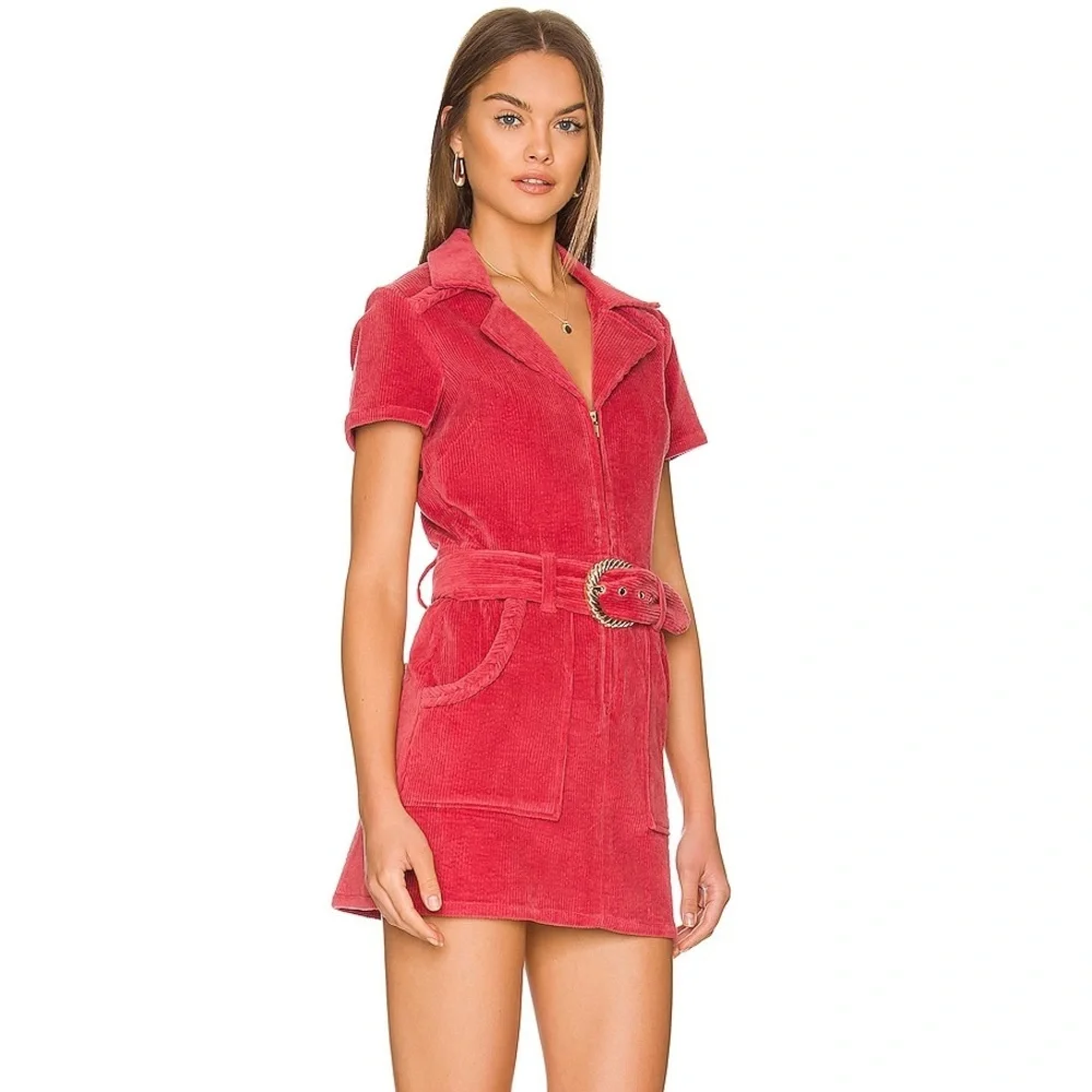 Show Me Your MuMu Red Corduroy dress - Picture 3 of 14